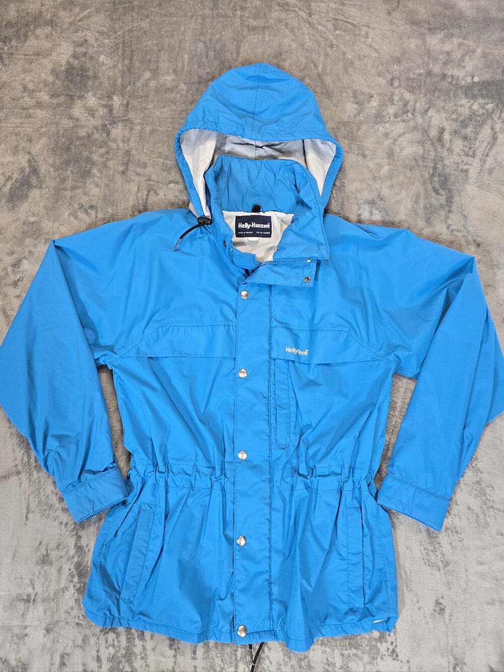 Vintage Helly Hansen Teal Ski Jacket Woman's Size Medium Snow Winter Blue